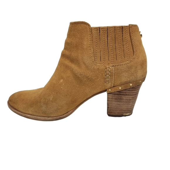 Steve Madden Camel Suede Leather Ankle Boots Women's Size 9 - Picture 6 of 11